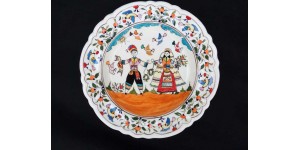 CERAMIC PLATE BRIDE & GROOM 